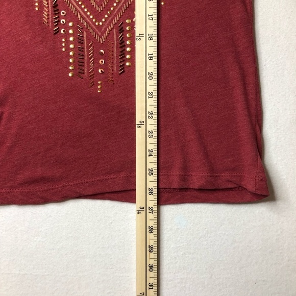 Fossil Vintage Embellished‎ Detailed V Neck T Shirt Women's Size Small - Picture 6 of 8